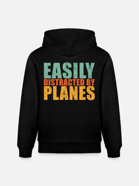 Airplane Saying - Stanley/Stella CRUISER Unisex Organic Hoodie - black