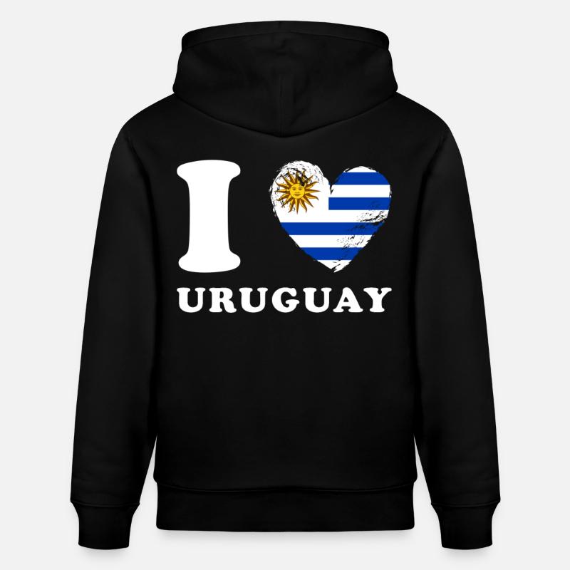 Uruguay J’aime l’Uruguay - Sweat à capuche bio CRUISER Stanley/Stella Unisexe - noir