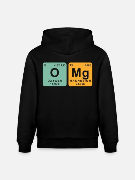 Chemical Elements Chemist Chemistry - Stanley/Stella CRUISER Unisex Organic Hoodie - black
