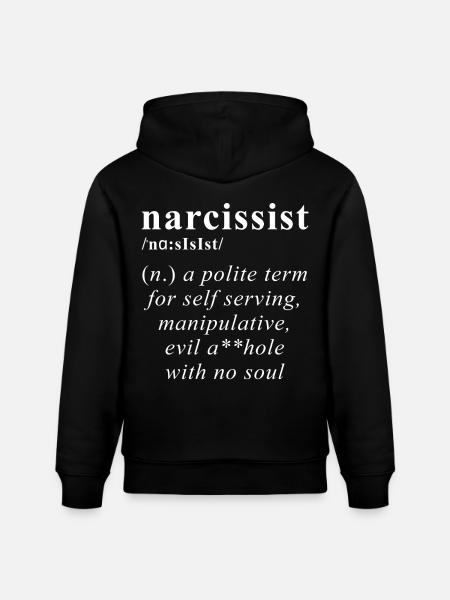 Narcissist Definition - Stanley/Stella CRUISER Unisex Organic Hoodie - black