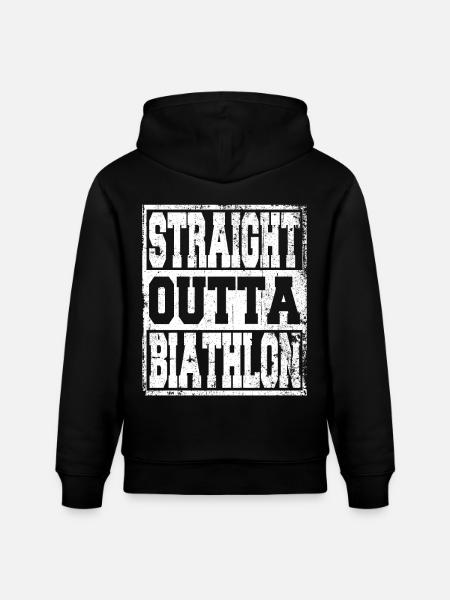 Biathlon saying funny - Stanley/Stella CRUISER Unisex Organic Hoodie - black