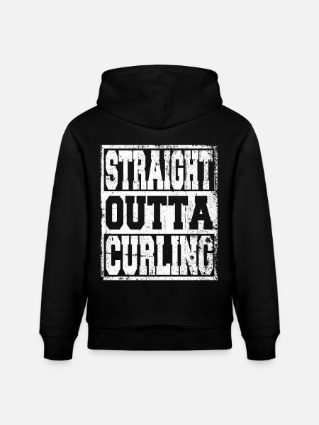 Curling saying funny - Stanley/Stella CRUISER Unisex Organic Hoodie - black