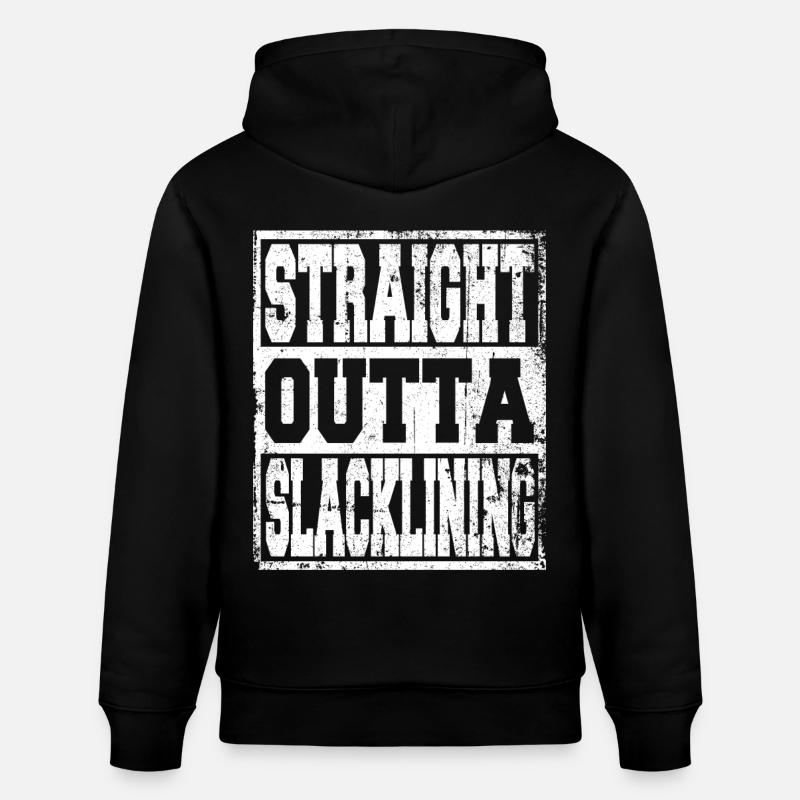 Slacklinging disant drôle - Sweat à capuche bio CRUISER Stanley/Stella Unisexe - noir