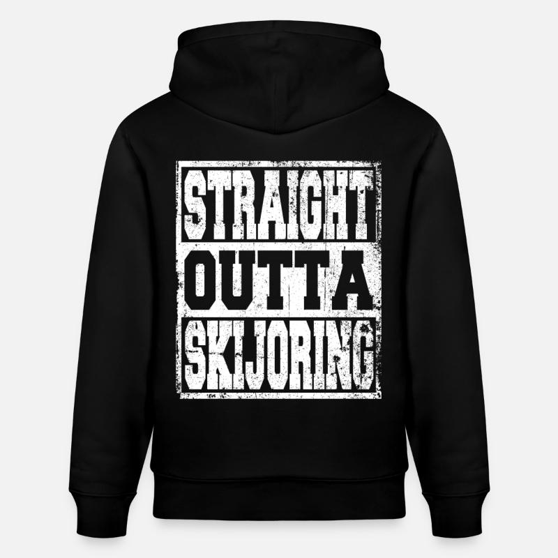 Skijoring dire drôle - Sweat à capuche bio CRUISER Stanley/Stella Unisexe - noir