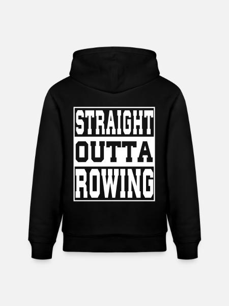 Rowing saying funny - Stanley/Stella CRUISER Unisex Organic Hoodie - black