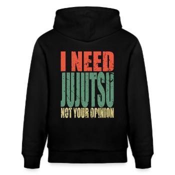 Jujutsu saying funny - Stanley/Stella CRUISER Unisex Organic Hoodie - black - Back - Alina (178cm)