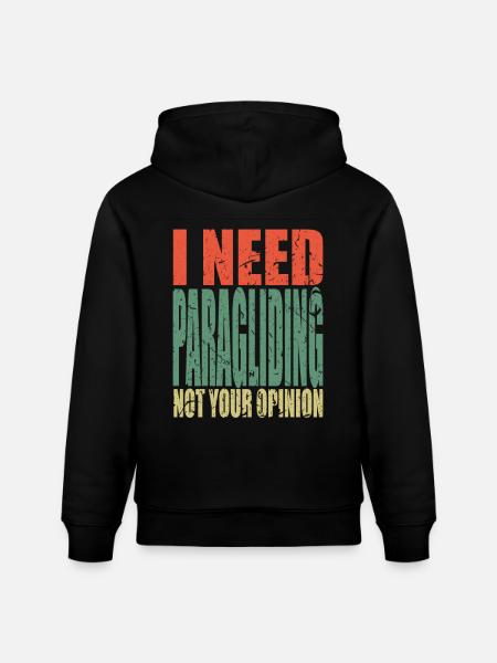 Paragliding saying funny - Stanley/Stella CRUISER Unisex Organic Hoodie - black