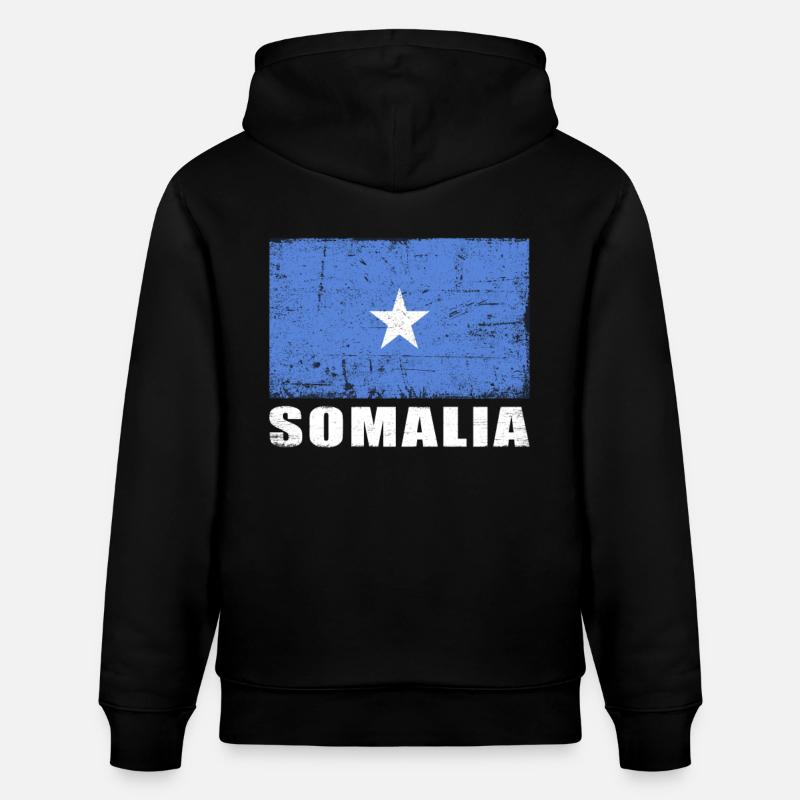 Somalie Drapeau Grunge Somalie Drapeau - Sweat à capuche bio CRUISER Stanley/Stella Unisexe - noir