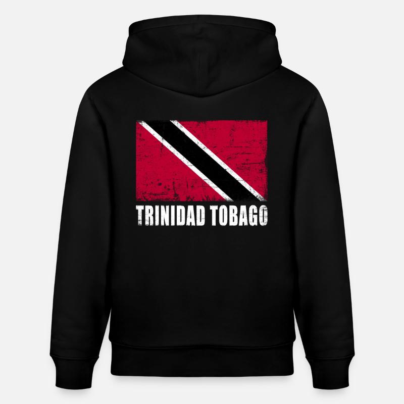 Trinidad Tobago Drapeau Trinité-et-Tobago Drapeau - Sweat à capuche bio CRUISER Stanley/Stella Unisexe - noir