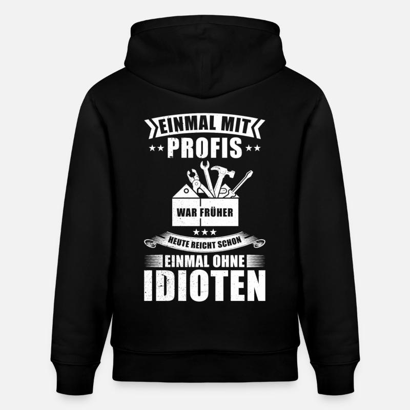 Einmal Mit Profis Arbeiten - Stanley/Stella Unisex Bio-Hoodie CRUISER - Schwarz
