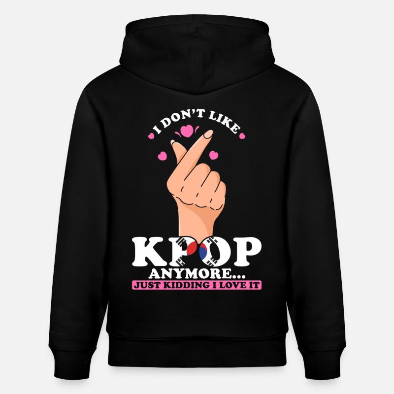 K-pop Ich Liebe K-pop - Stanley/Stella Unisex Bio-Hoodie CRUISER - Schwarz