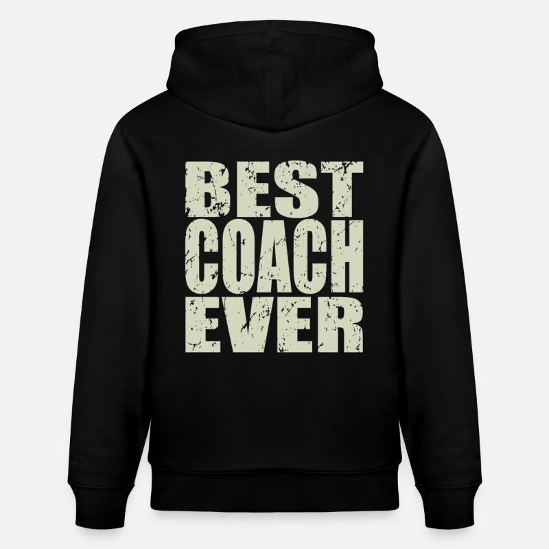 Best Coach ever Coach Geschenk - Stanley/Stella Unisex Bio-Hoodie CRUISER  - Schwarz