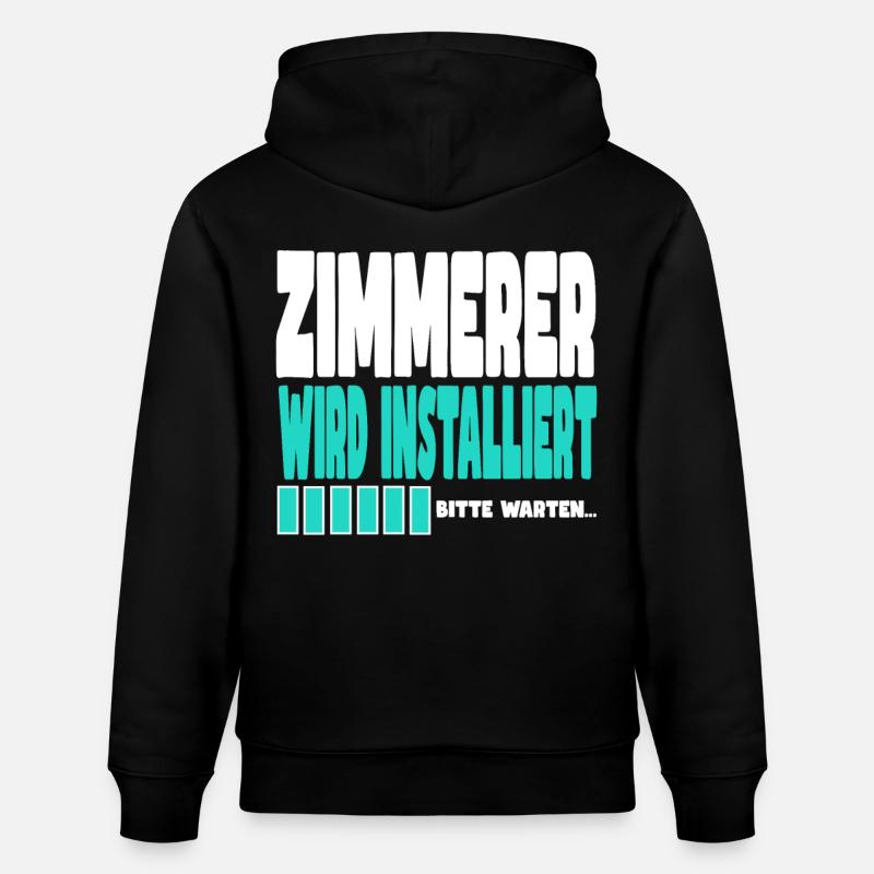Zimmerer wird installiert - Stanley/Stella Unisex Bio-Hoodie CRUISER  - Schwarz