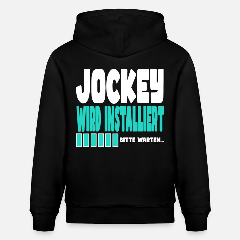 Jockey wird installiert - Stanley/Stella Unisex Bio-Hoodie CRUISER  - Schwarz