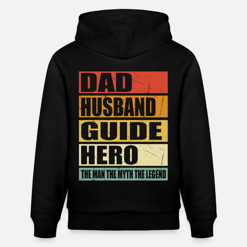 Vater Ehemann Tourguide Held - Stanley/Stella Unisex Bio-Hoodie CRUISER  - Schwarz