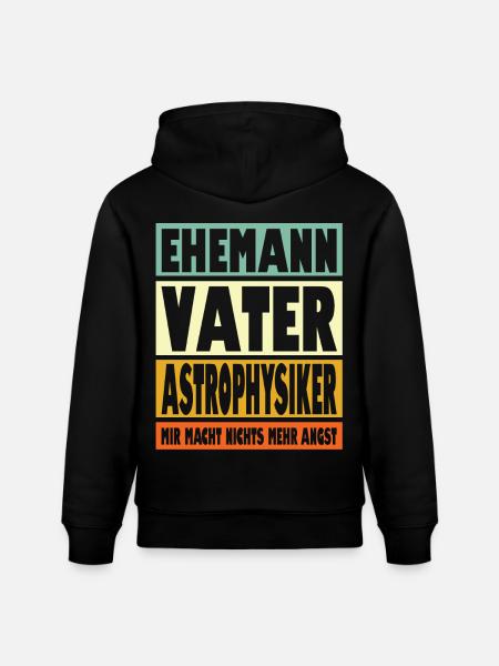 Astrophysiker Vater Ehemann Held - Stanley/Stella Unisex Bio-Hoodie CRUISER - Schwarz