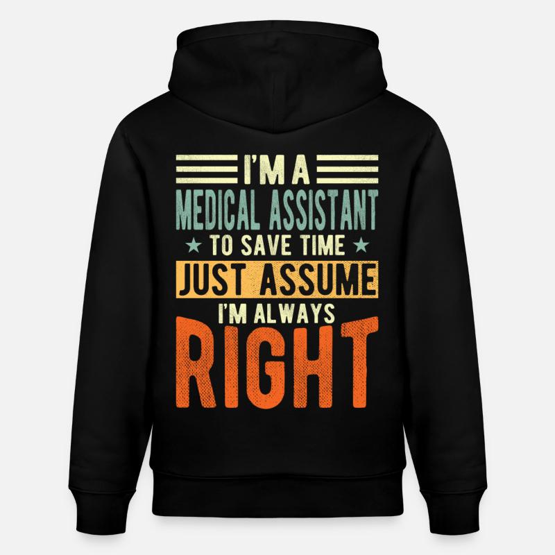 Assistante médicale - Sweat à capuche bio CRUISER Stanley/Stella Unisexe - noir