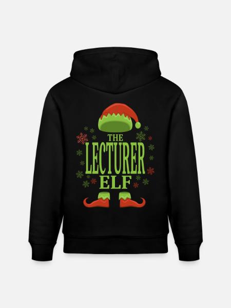 Lecturer Christmas Elf - Stanley/Stella CRUISER Unisex Organic Hoodie - black