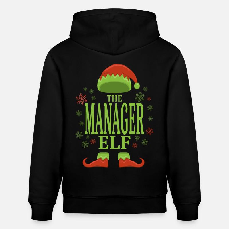 Manager Weihnachtself - Stanley/Stella Unisex Bio-Hoodie CRUISER - Schwarz