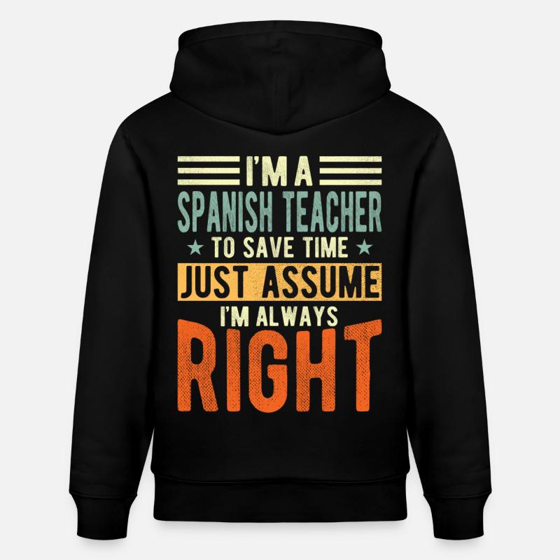 Enseignant - Sweat à capuche bio CRUISER Stanley/Stella Unisexe - noir