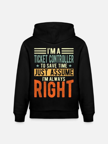 Ticket Controller - Stanley/Stella CRUISER Unisex Organic Hoodie - black