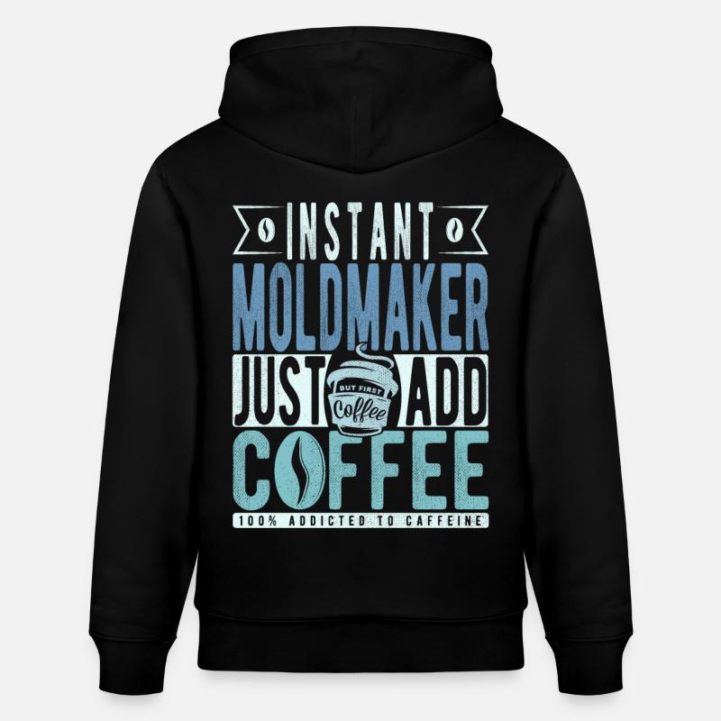 Formenbauer Kaffee Spruch - Stanley/Stella Unisex Bio-Hoodie CRUISER  - Schwarz