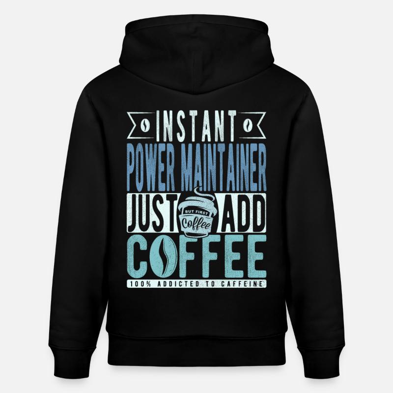 Machtbauer Kaffee Spruch - Sweat à capuche bio CRUISER Stanley/Stella Unisexe - noir