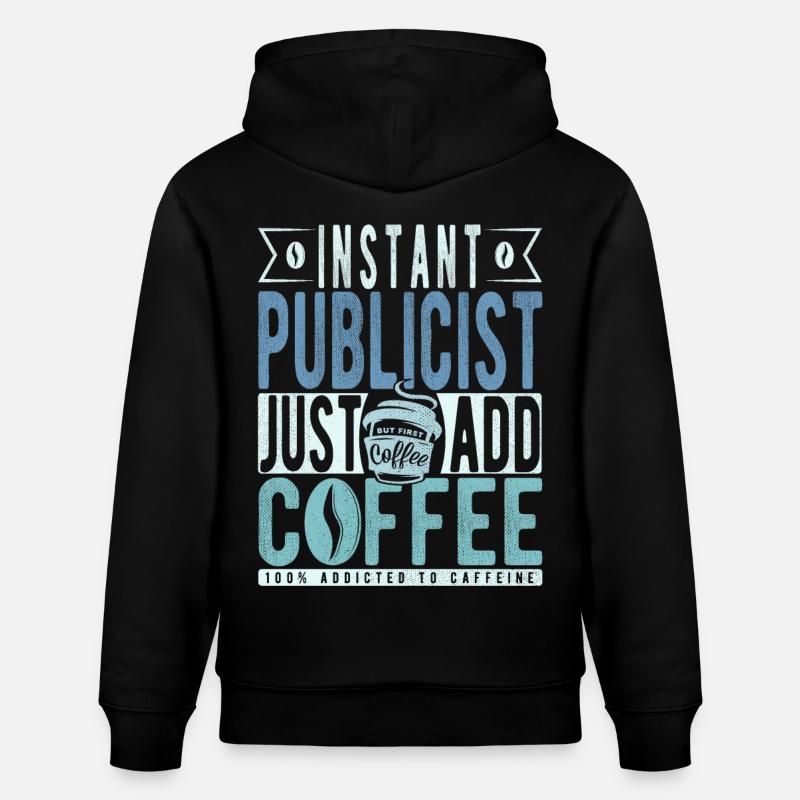 Publiciste Kaffee Spruch - Sweat à capuche bio CRUISER Stanley/Stella Unisexe - noir