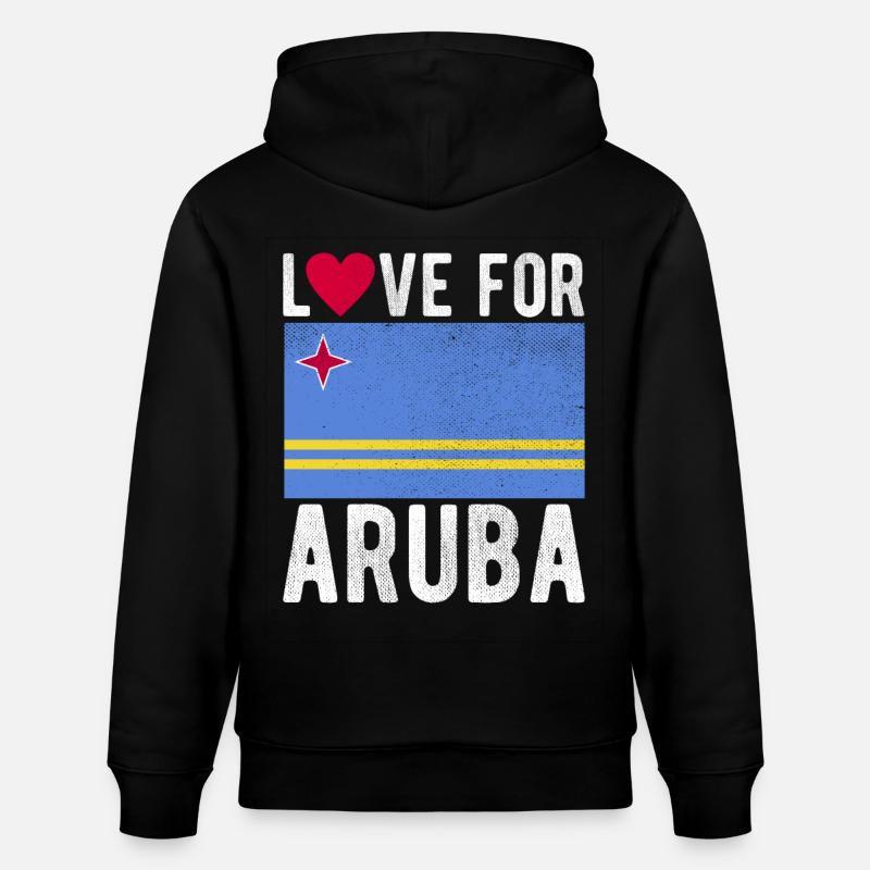 Souvenir d’Aruba - Sweat à capuche bio CRUISER Stanley/Stella Unisexe - noir