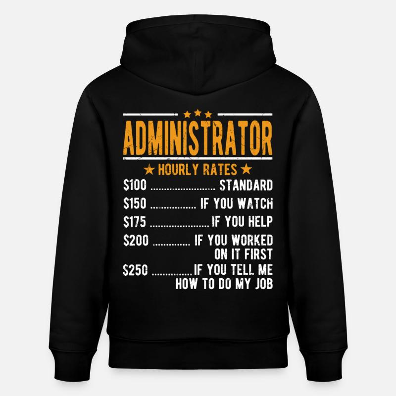Administrator Stundenlohn - Stanley/Stella Unisex Bio-Hoodie CRUISER  - Schwarz
