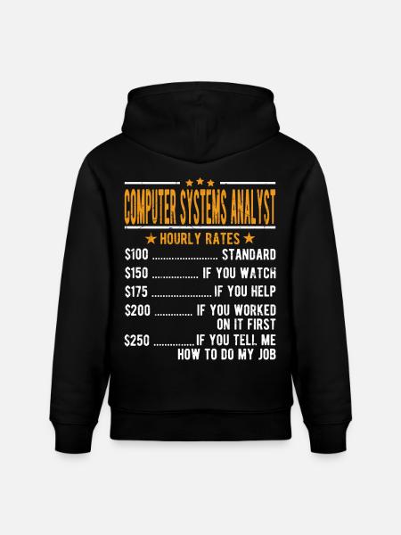 Computer Systems Analyst Hourly Wage - Stanley/Stella CRUISER Unisex Organic Hoodie - black