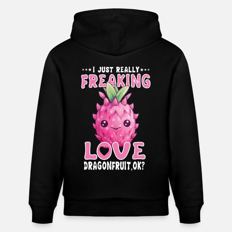 Fruit du dragon Kawaii - Sweat à capuche bio CRUISER Stanley/Stella Unisexe - noir