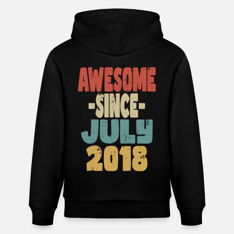 2018 Juillet Anniversaire Rétro - Sweat à capuche bio CRUISER Stanley/Stella Unisexe - noir