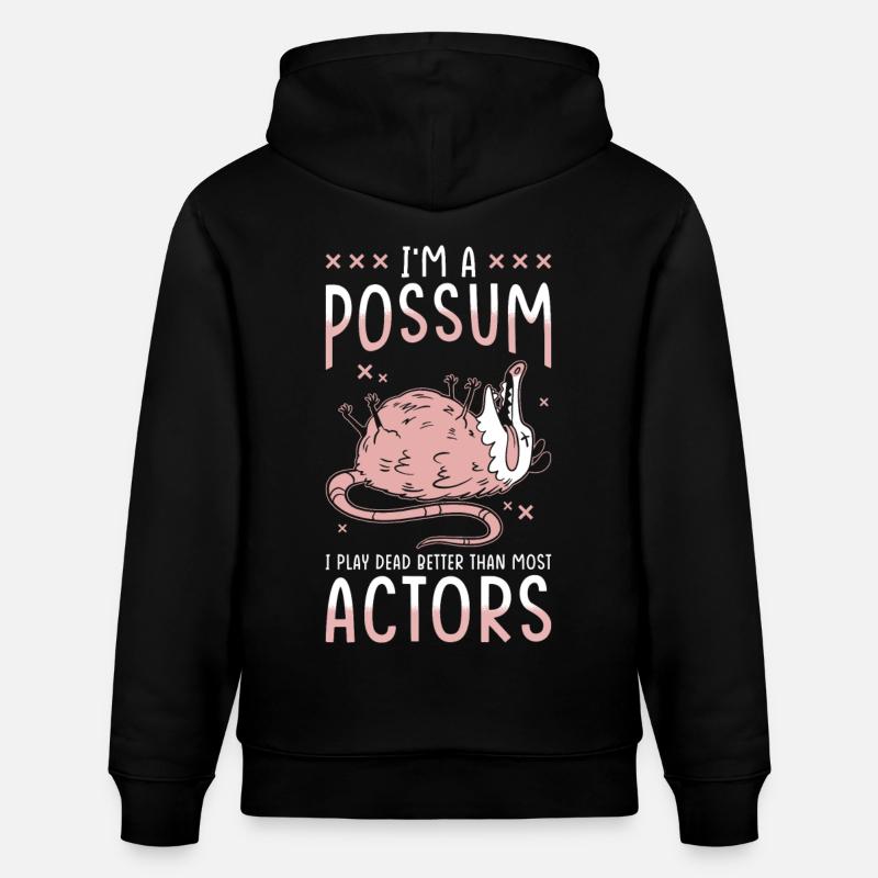 Opossum Spruch - Stanley/Stella Unisex Bio-Hoodie CRUISER - Schwarz