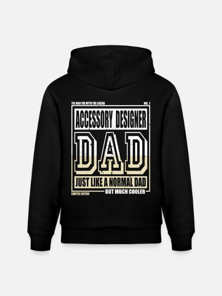 Accessory Designer Daddy Gift - Stanley/Stella CRUISER Unisex Organic Hoodie - black