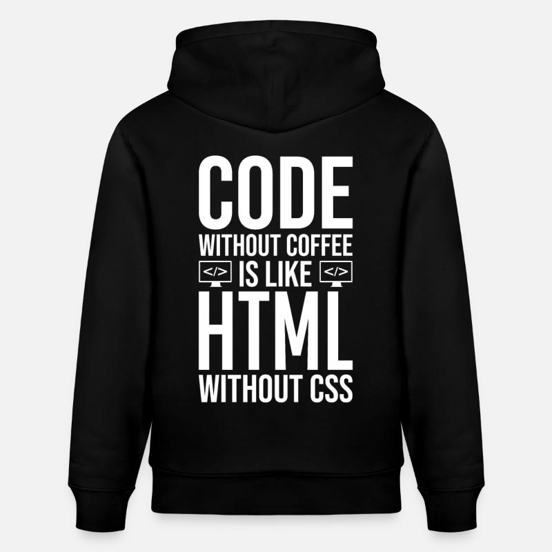 Coder Café Cadeau - Sweat à capuche bio CRUISER Stanley/Stella Unisexe - noir