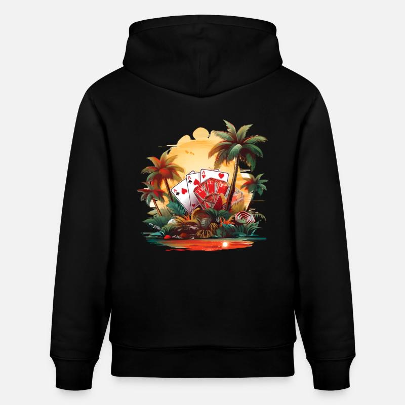 Kasyno - Ekologiczna bluza z kapturem typu unisex Stanley/Stella CRUISER  - czarny
