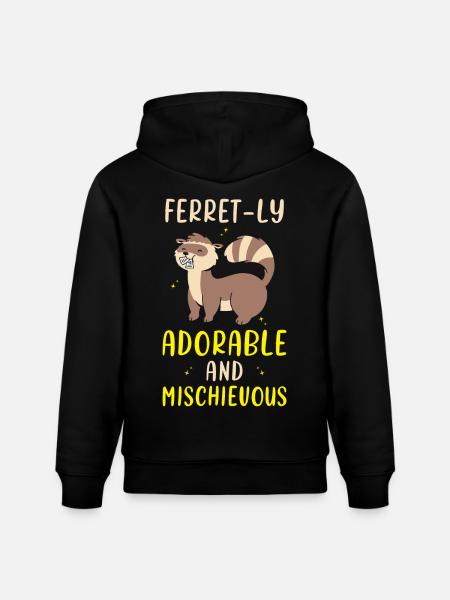 Frettchen Geschenk für Frettchen Besitzer - Stanley/Stella Unisex Bio-Hoodie CRUISER - Schwarz