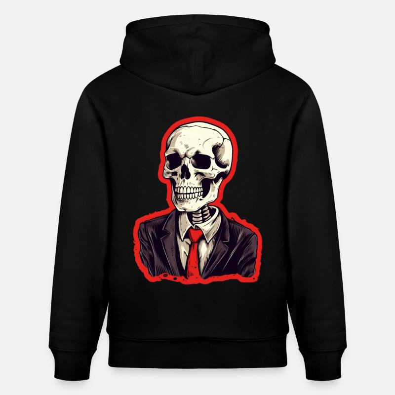 Costume d’Halloween squelette - Sweat à capuche bio CRUISER Stanley/Stella Unisexe - noir