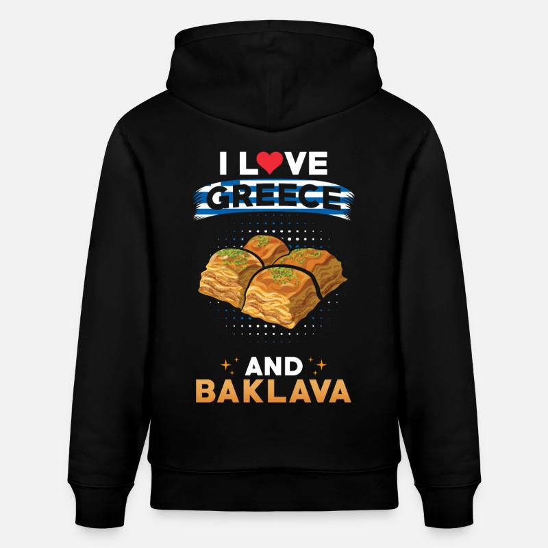 Baklava Grèce Cuisine grecque - Sweat à capuche bio CRUISER Stanley/Stella Unisexe - noir