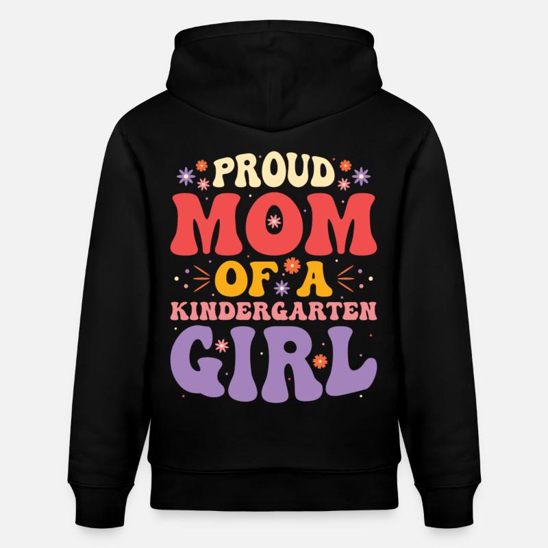 Stolze Mutter Eines Kindergartenmädchens - Stanley/Stella Unisex Bio-Hoodie CRUISER  - Schwarz