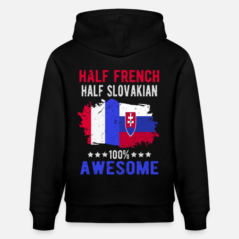 Moitié Français moitié slovaque - Sweat à capuche bio CRUISER Stanley/Stella Unisexe - noir