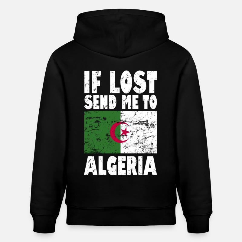 Drapeau algérien - Sweat à capuche bio CRUISER Stanley/Stella Unisexe - noir
