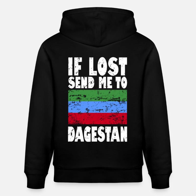 Drapeau du Daghestan - Sweat à capuche bio CRUISER Stanley/Stella Unisexe - noir