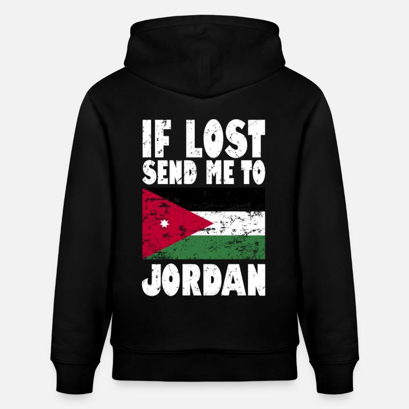 Drapeau de Jordanie - Sweat à capuche bio CRUISER Stanley/Stella Unisexe - noir
