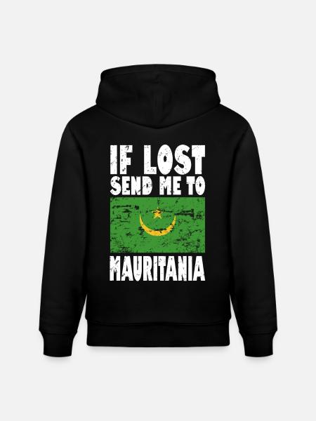 Mauritania Flag Saying - Stanley/Stella CRUISER Unisex Organic Hoodie - black