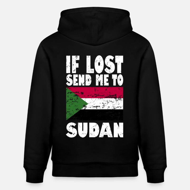 Drapeau du Soudan - Sweat à capuche bio CRUISER Stanley/Stella Unisexe - noir