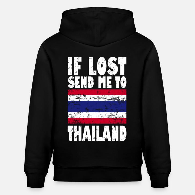 Drapeau de la Thaïlande - Sweat à capuche bio CRUISER Stanley/Stella Unisexe - noir