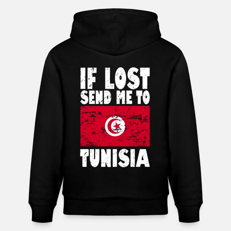 Slogan du drapeau tunisien - Sweat à capuche bio CRUISER Stanley/Stella Unisexe - noir