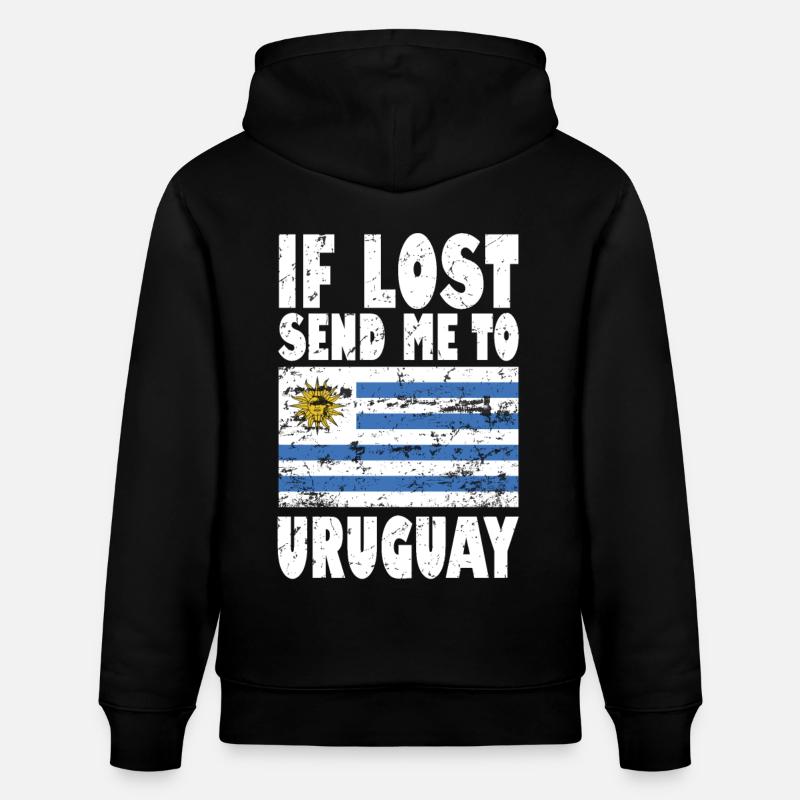 Drapeau de l’Uruguay - Sweat à capuche bio CRUISER Stanley/Stella Unisexe - noir